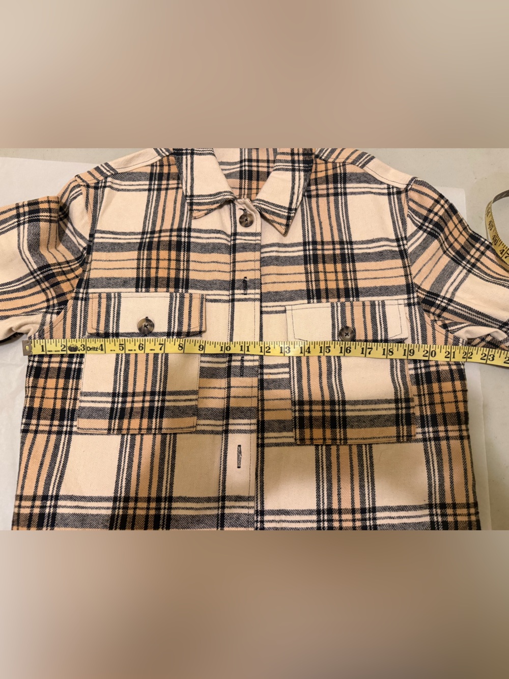 Sanctuary Beige and Black Plaid Utility Jacket - Picture 7 of 7